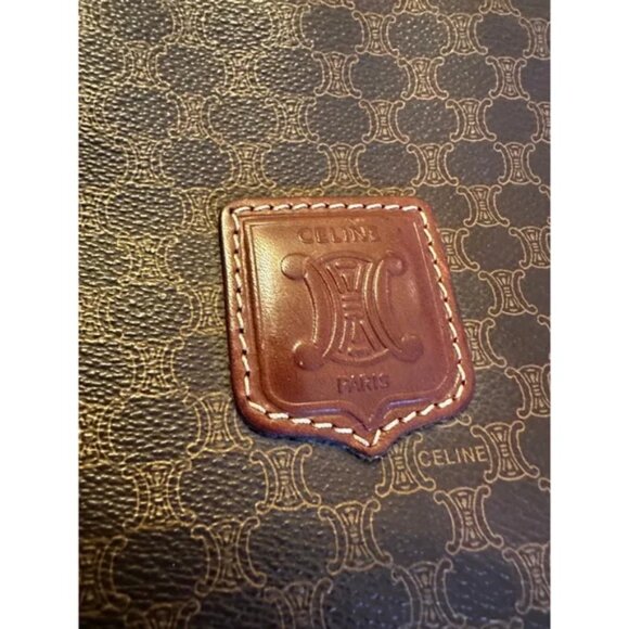 Celine Brown Macadam Shopper Tote Bag Vintage EUC - Picture 3 of 15